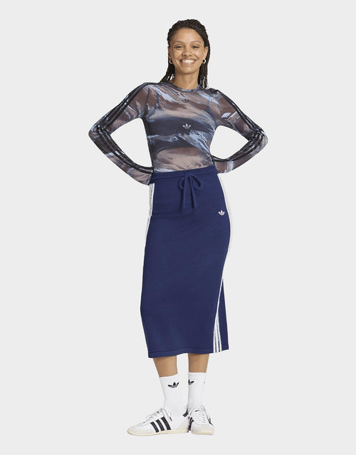 Long Sleeve Mesh Marble All Over Print T-Shirt