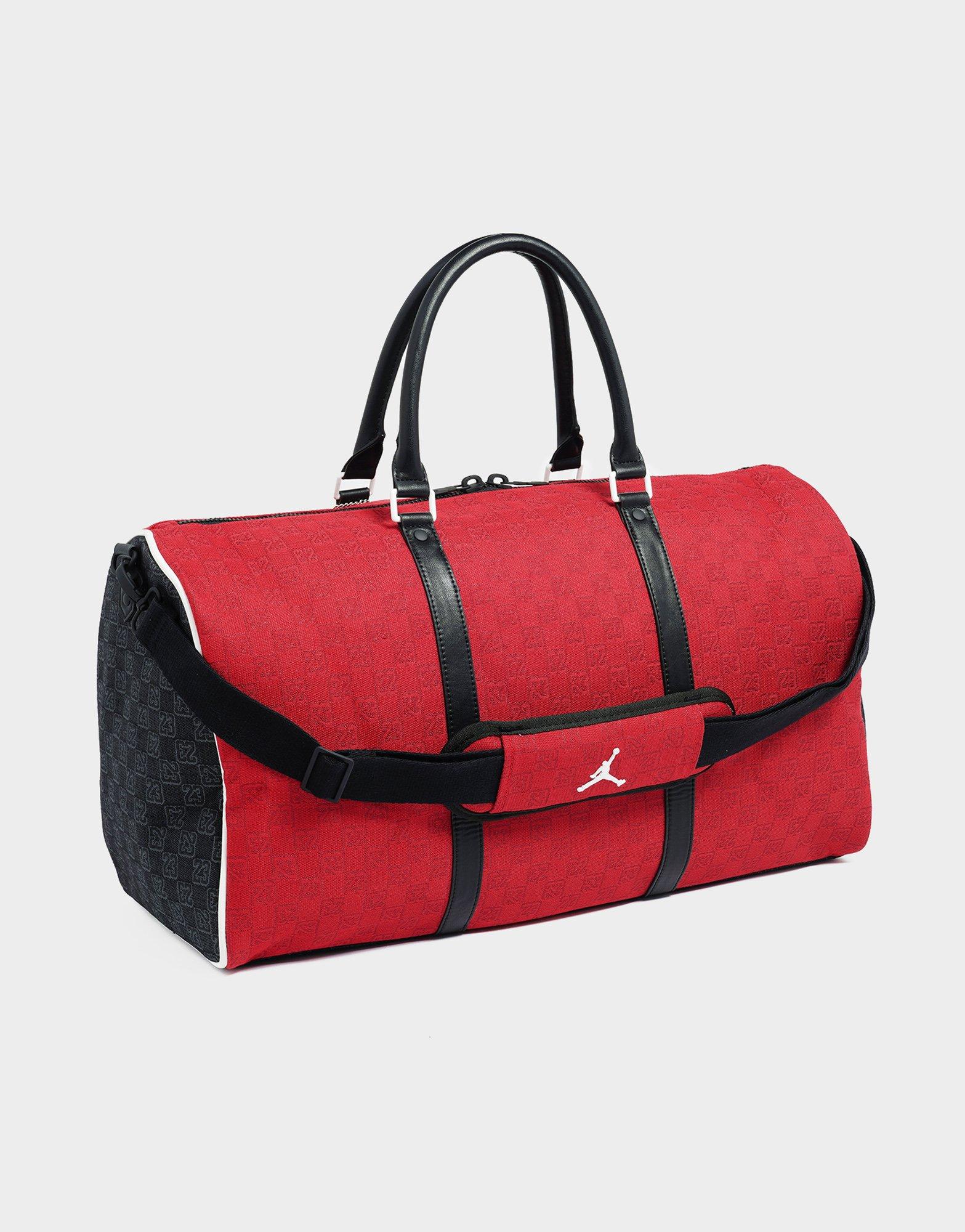 Red Jordan Jam Monogram Duffle Bag - JD Sports Singapore