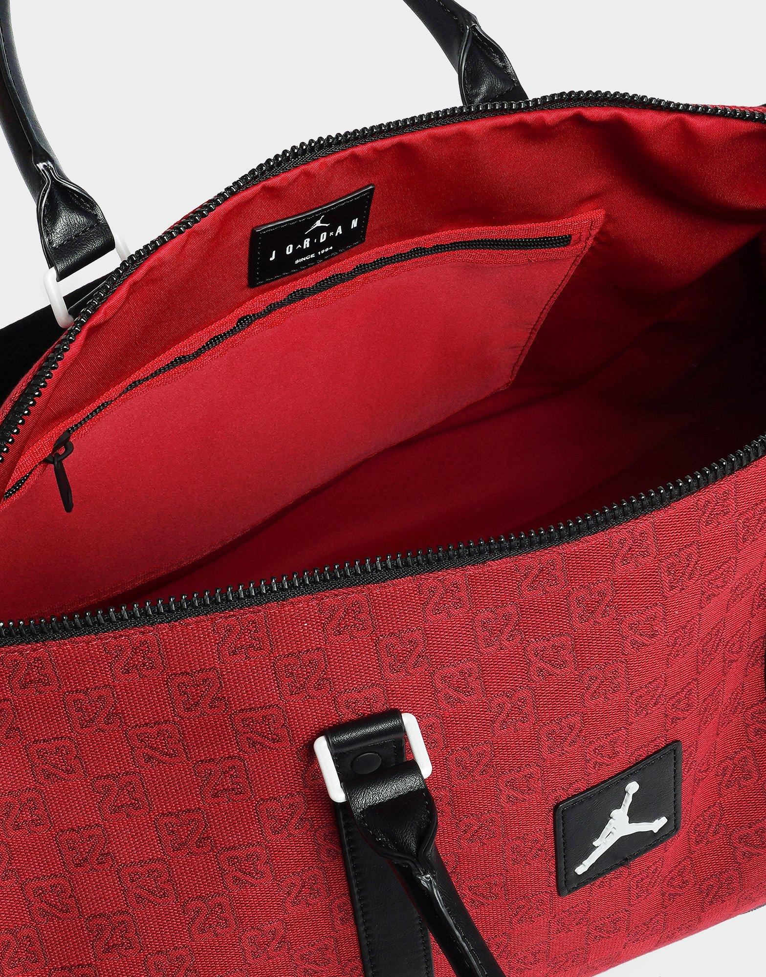 Red Jordan Jam Monogram Duffle Bag - JD Sports Singapore