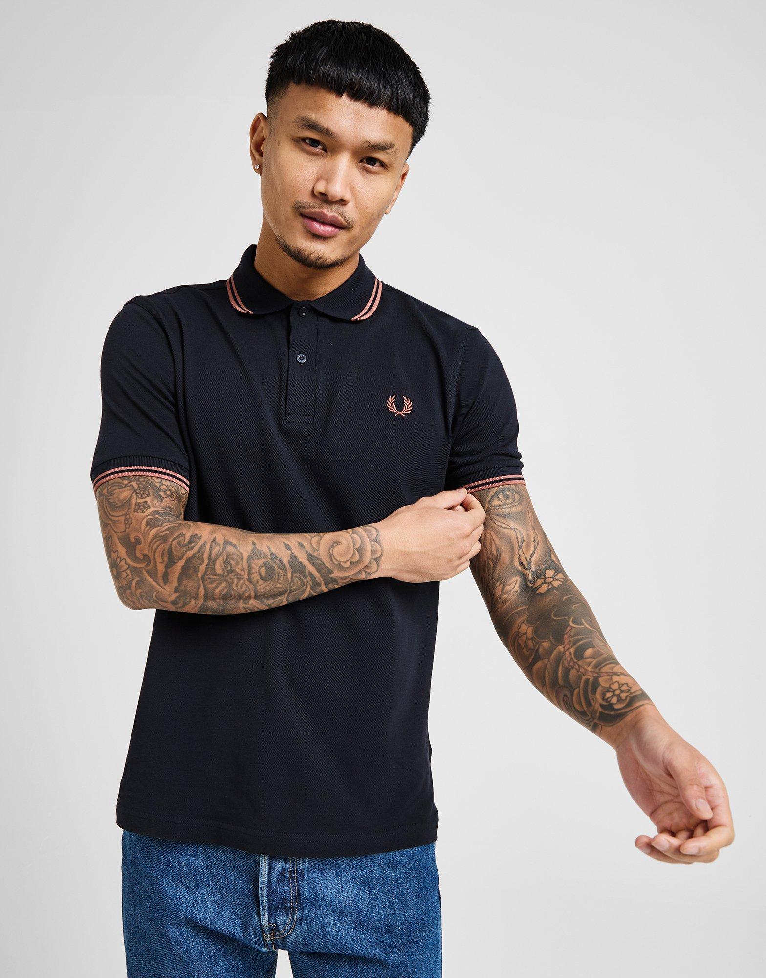 Blue Fred Perry Twin-Tipped Polo Shirt - JD Sports Singapore Blue Fred Perry Twin-Tipped Polo Shirt - JD Sports Singapore
