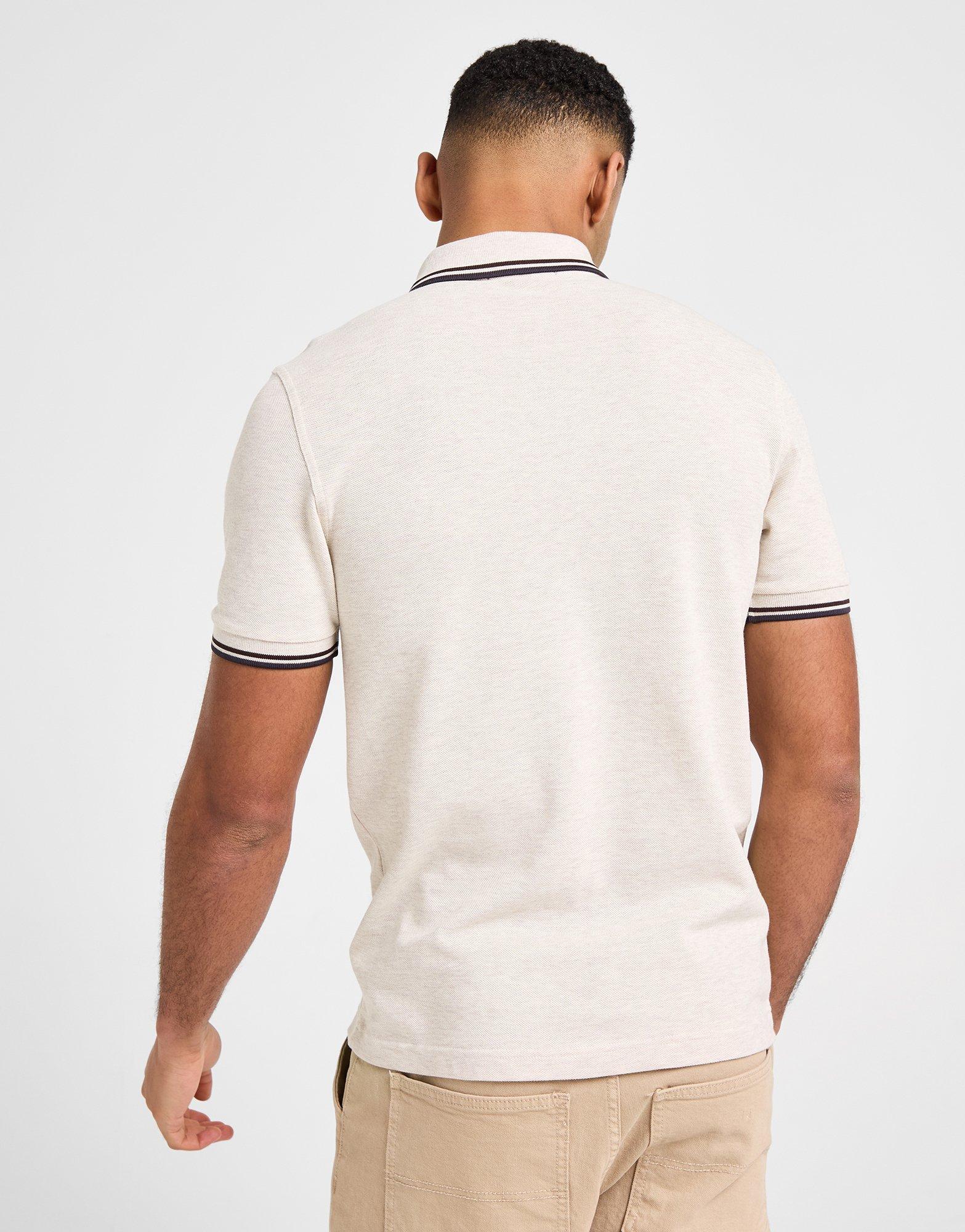 Beige Fred Perry Twin-Tipped Polo Shirt - JD Sports Singapore