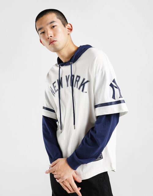 Yankees Mock Layer Hooded T-shirt