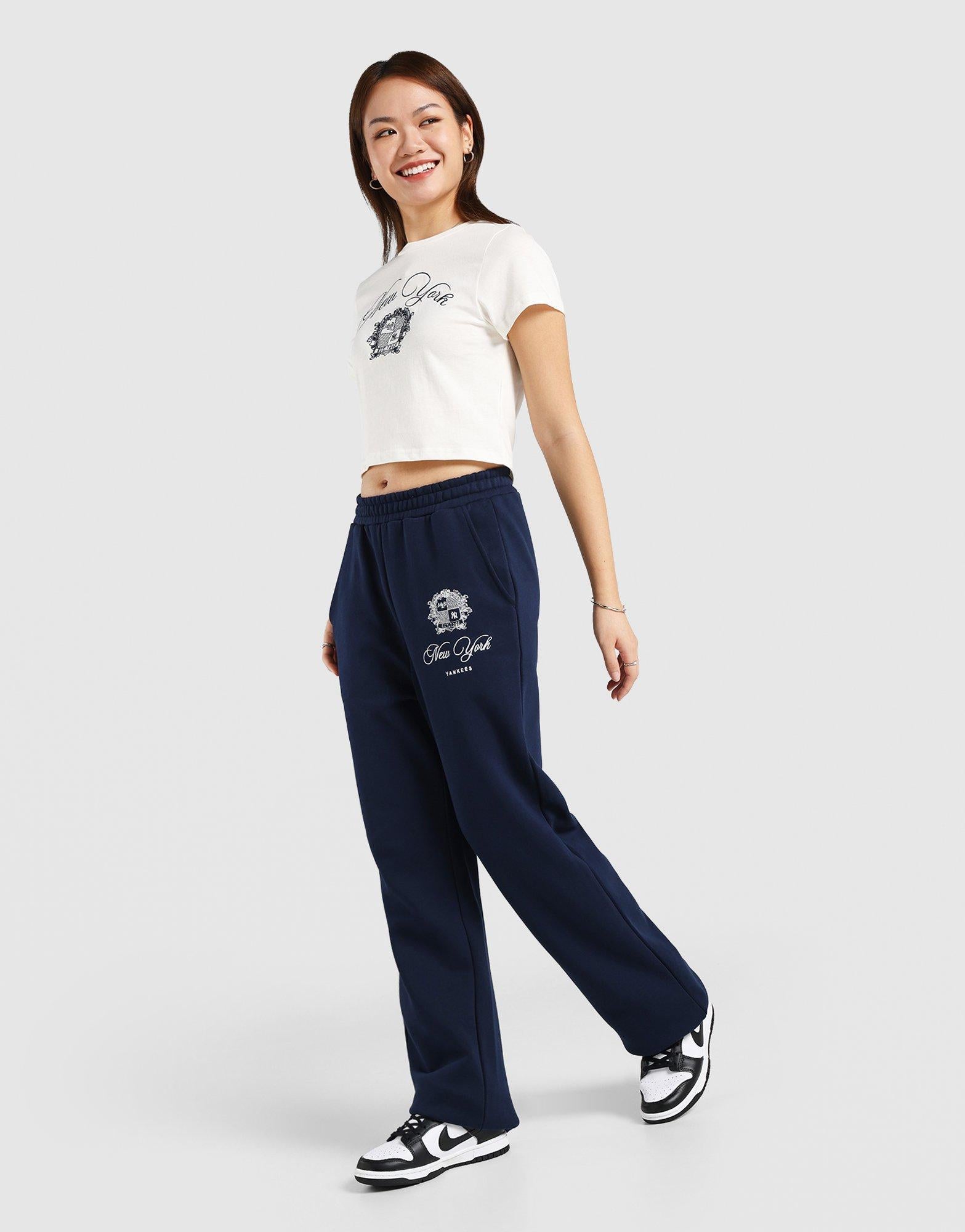 New York Yankees Wide Leg Track Pants