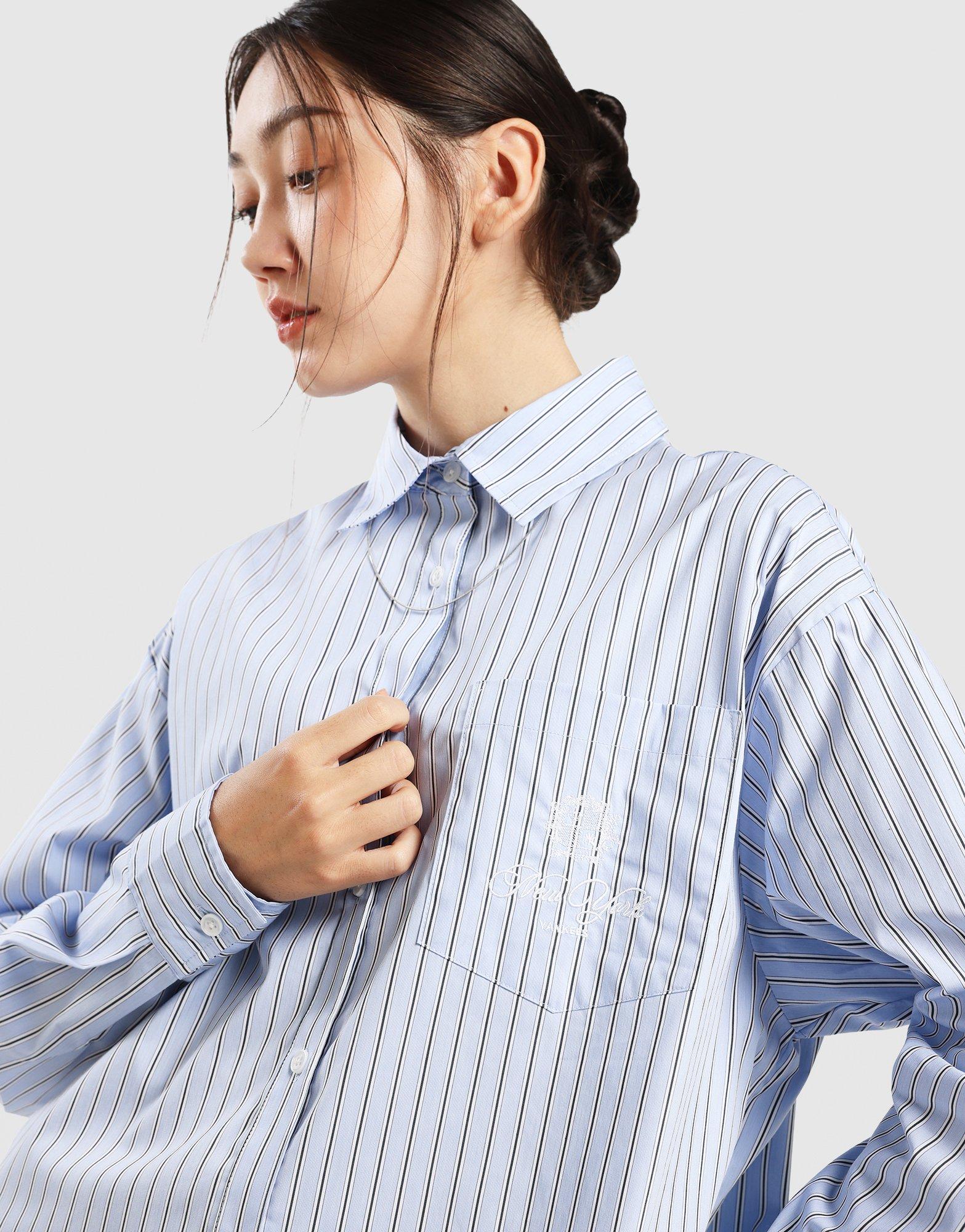 Oversized Striped New York Yankees Shirt