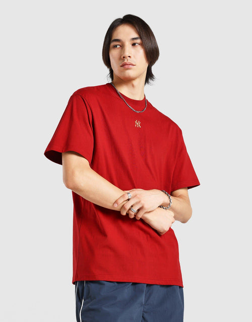 NY Yankees Metallic Embroidered Large T‑Shirt