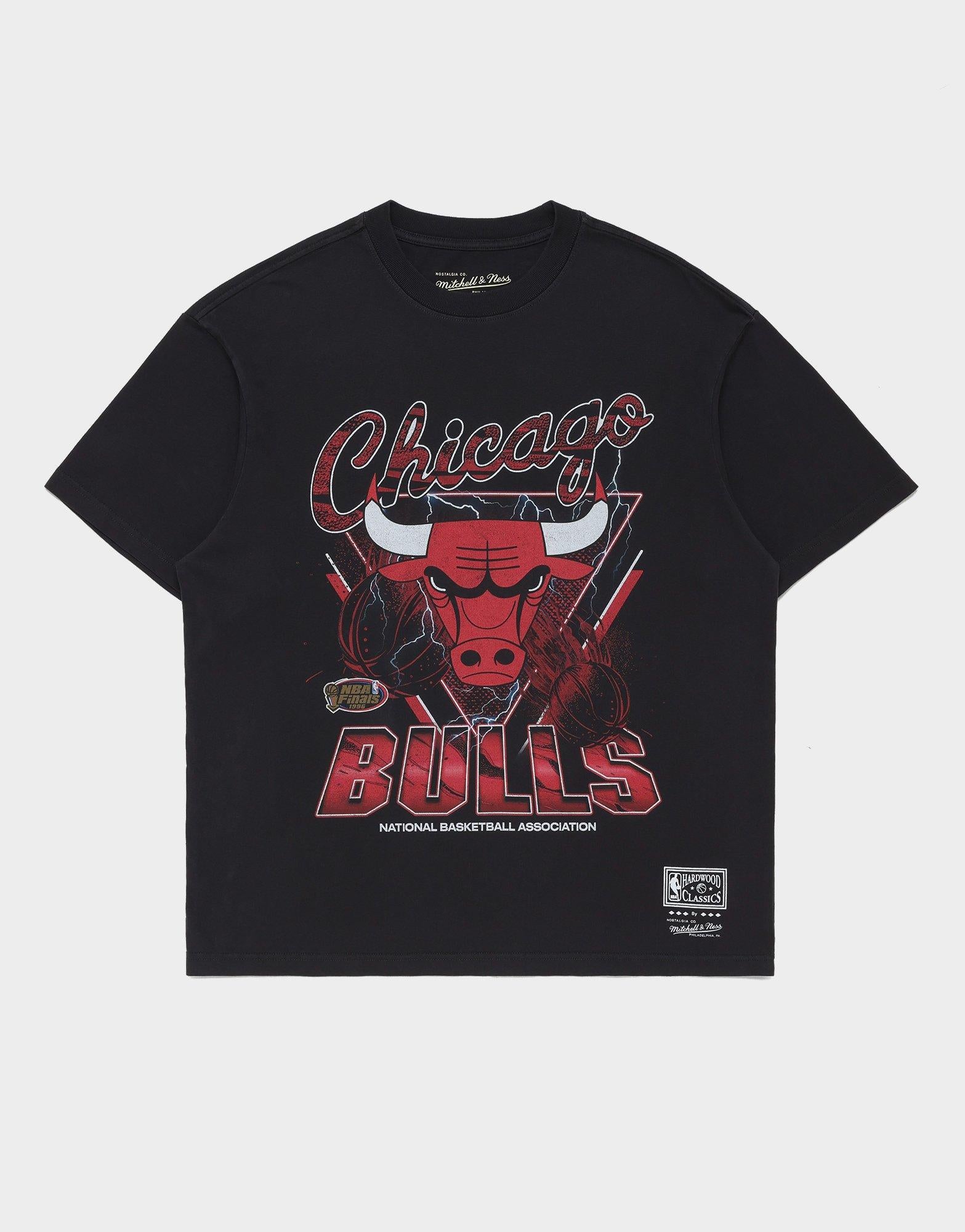 [最終値下げ]Mitchell & Ness Chicago Bulls 黒白 Chicago Bulls Mitchell & Ness Oversized Hooded Sweatshirt