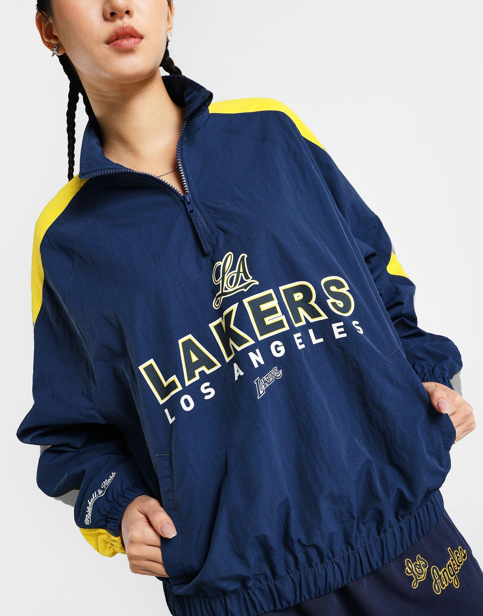 Blue Mitchell & Ness LA Lakers Windbreaker Jacket - JD Sports