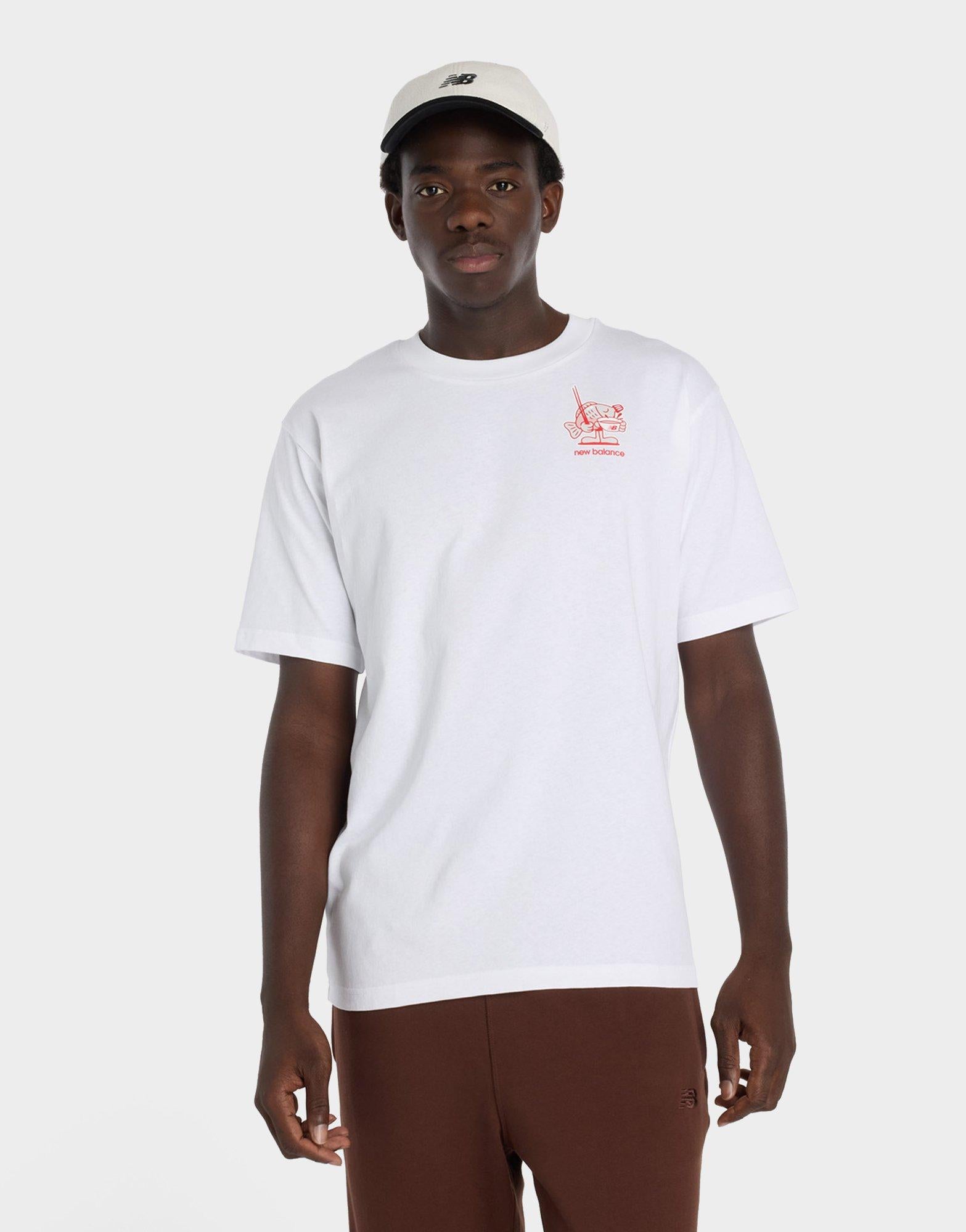 White New Balance Ramen T-Shirt - JD Sports Singapore
