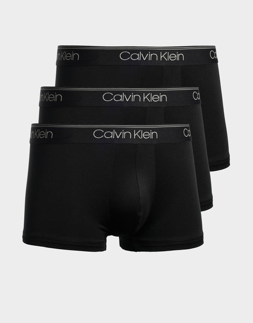 Black Calvin Klein Micro Stretch Low Rise Trunks 3-Pack JD