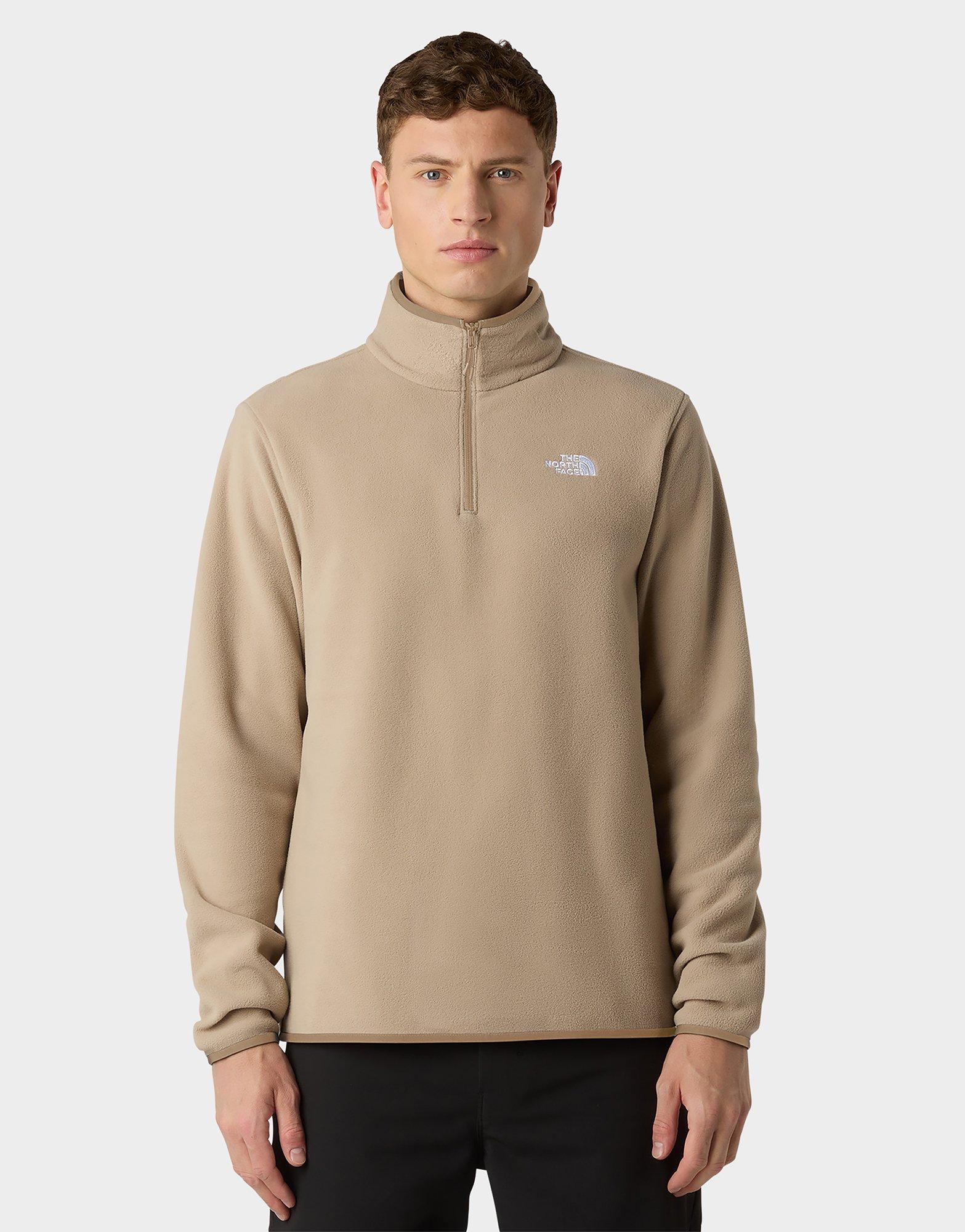 Brown The North Face M Glacier Fleece 1/4 Zip Jacket - JD Sports