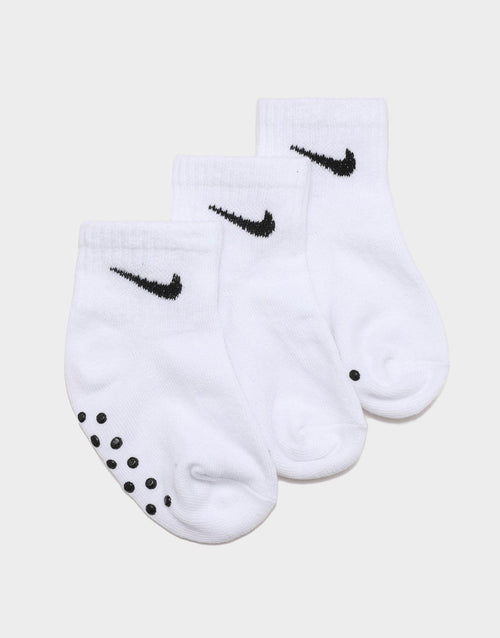 Core Swoosh Gripper Ankle Socks (3-Pack) Infant's