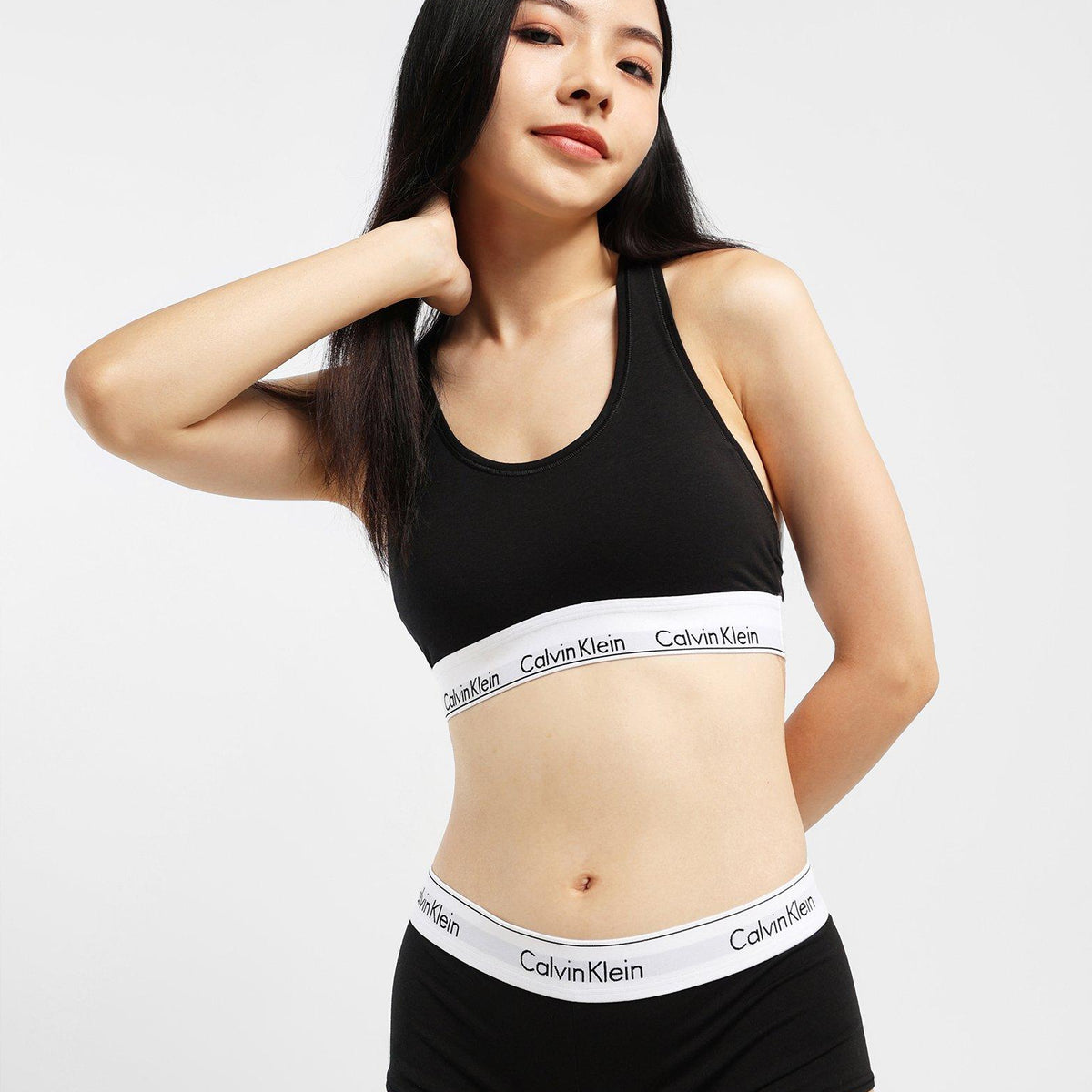 Black Calvin Klein Modern Cotton Bralette - JD Sports Singapore