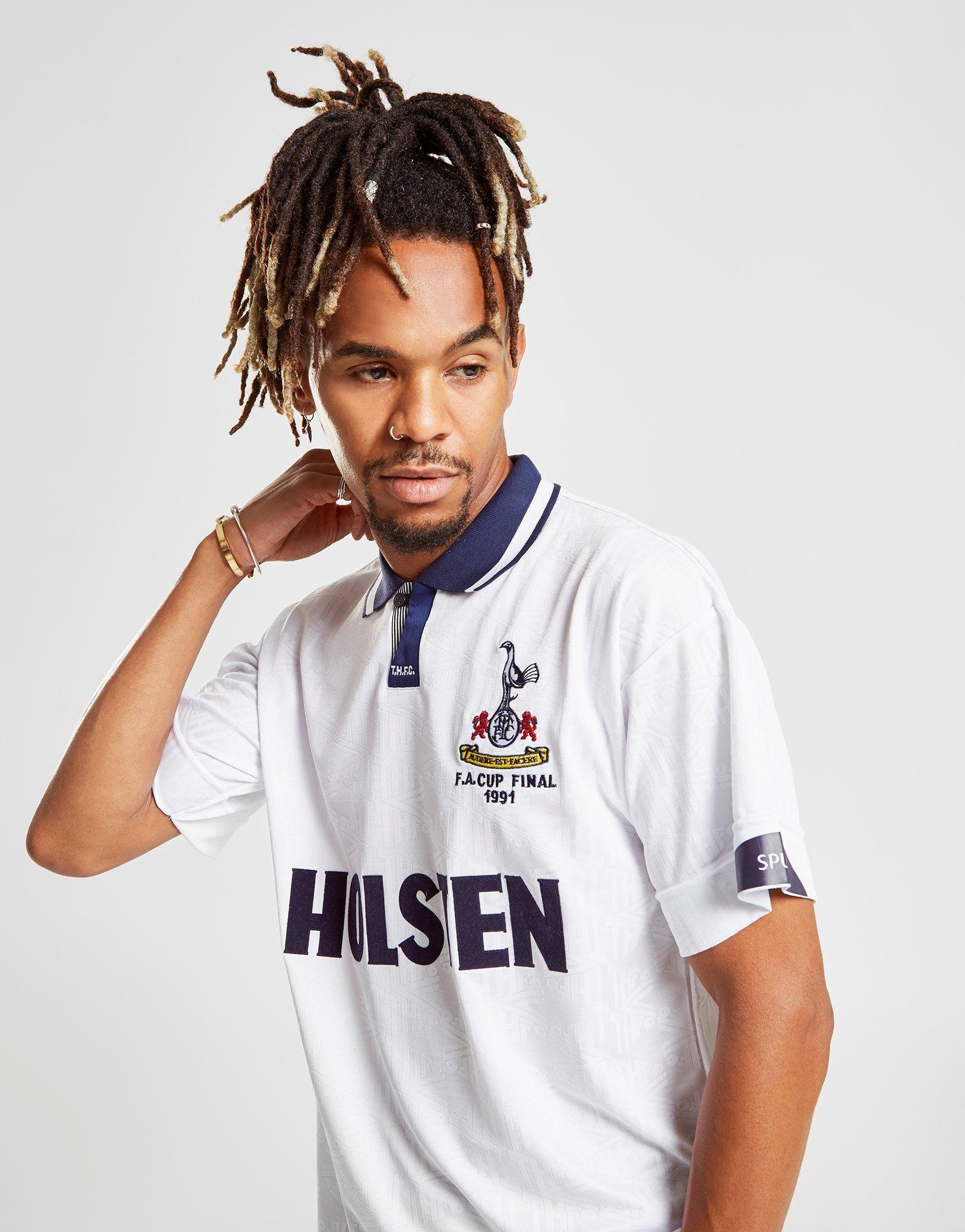 White Score Draw Tottenham Hotspur '91 Retro Home Shirt - JD