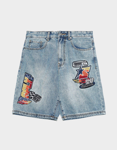 Buddy Straight Washed Denim Shorts