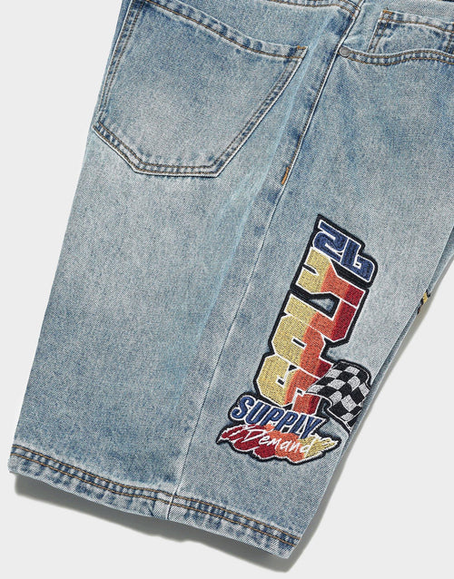 Buddy Straight Washed Denim Shorts