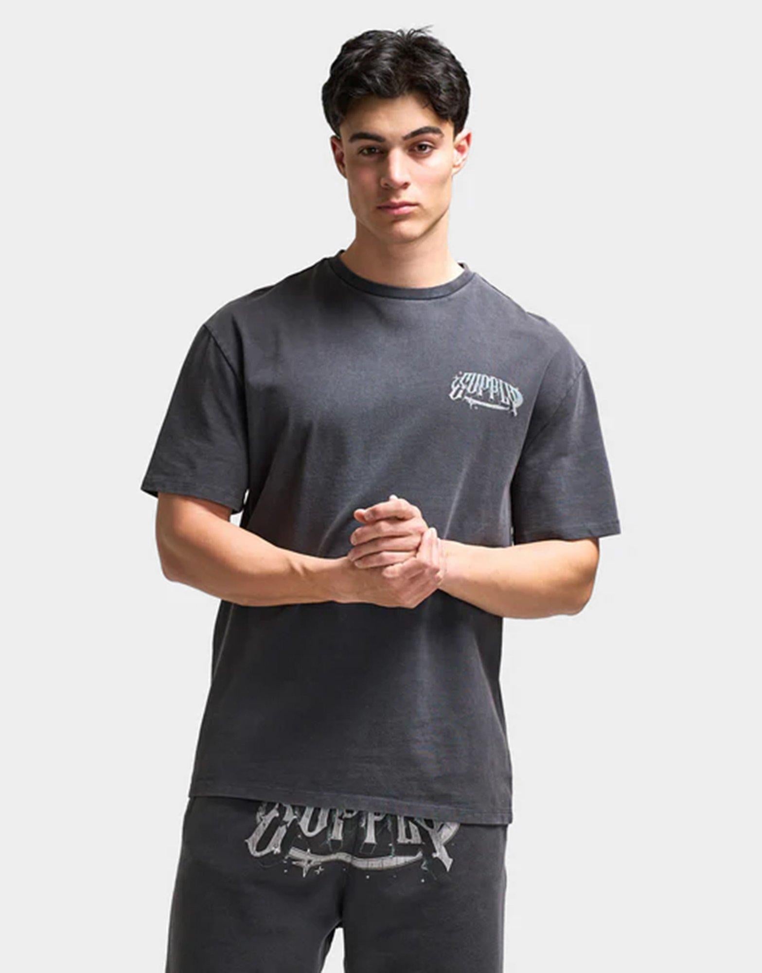 Black Supply & Demand Chrome Star T-Shirt - JD Sports Singapore
