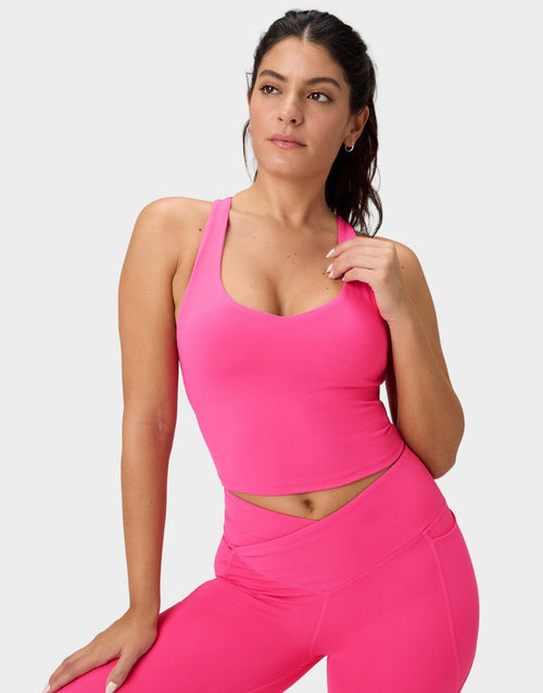 Anywhere Cropped Built-In Bra Tank