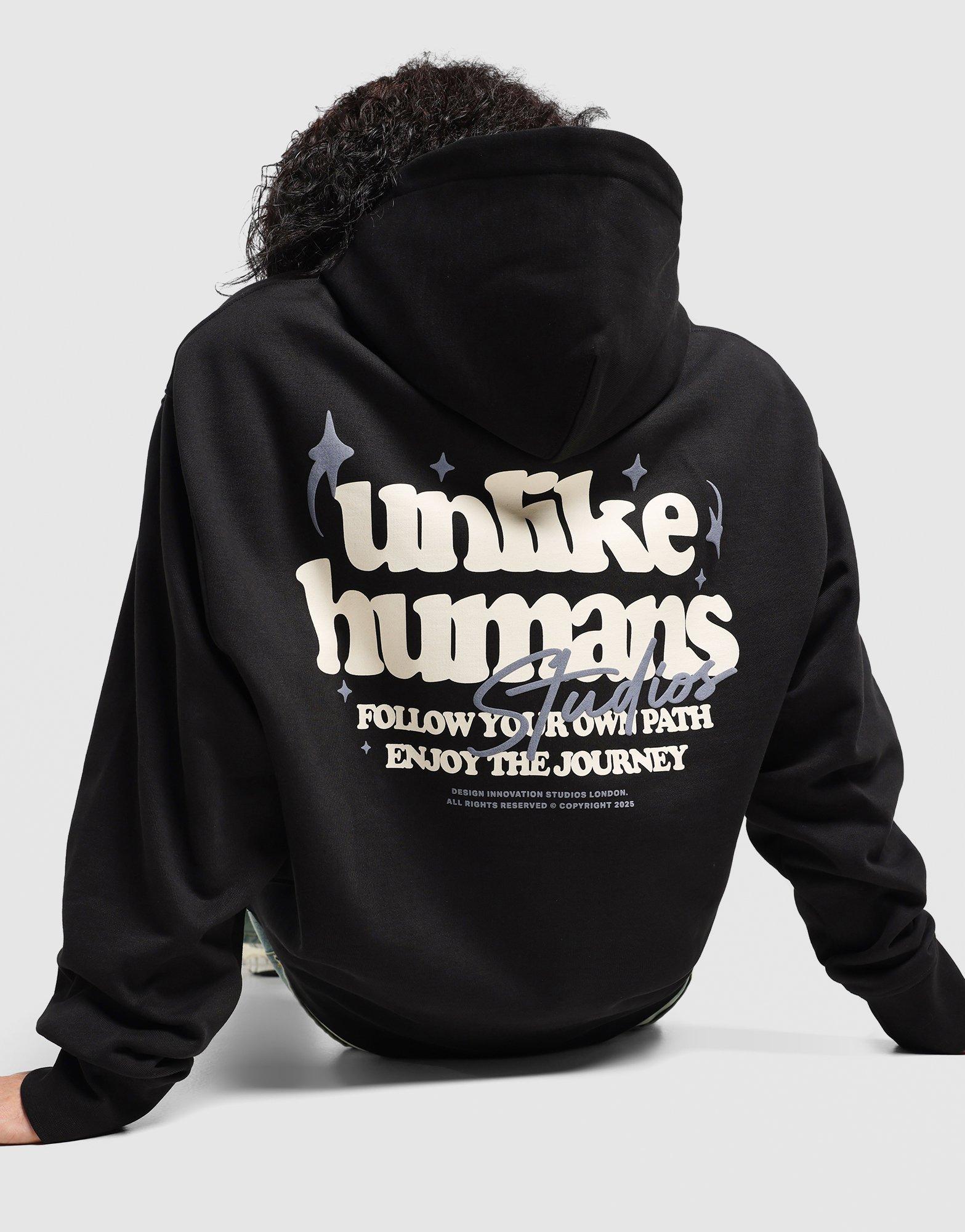 Black Unlike Humans Crafted Hoodie - JD Sports Singapore