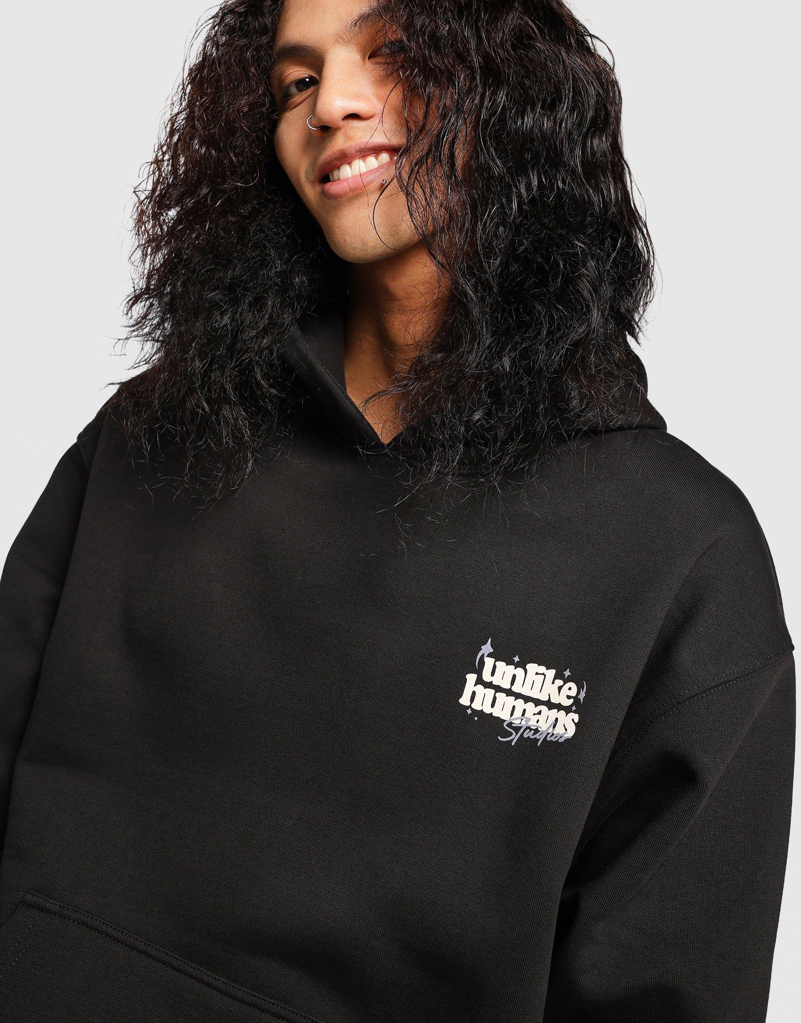 Black Unlike Humans Crafted Hoodie - JD Sports Singapore