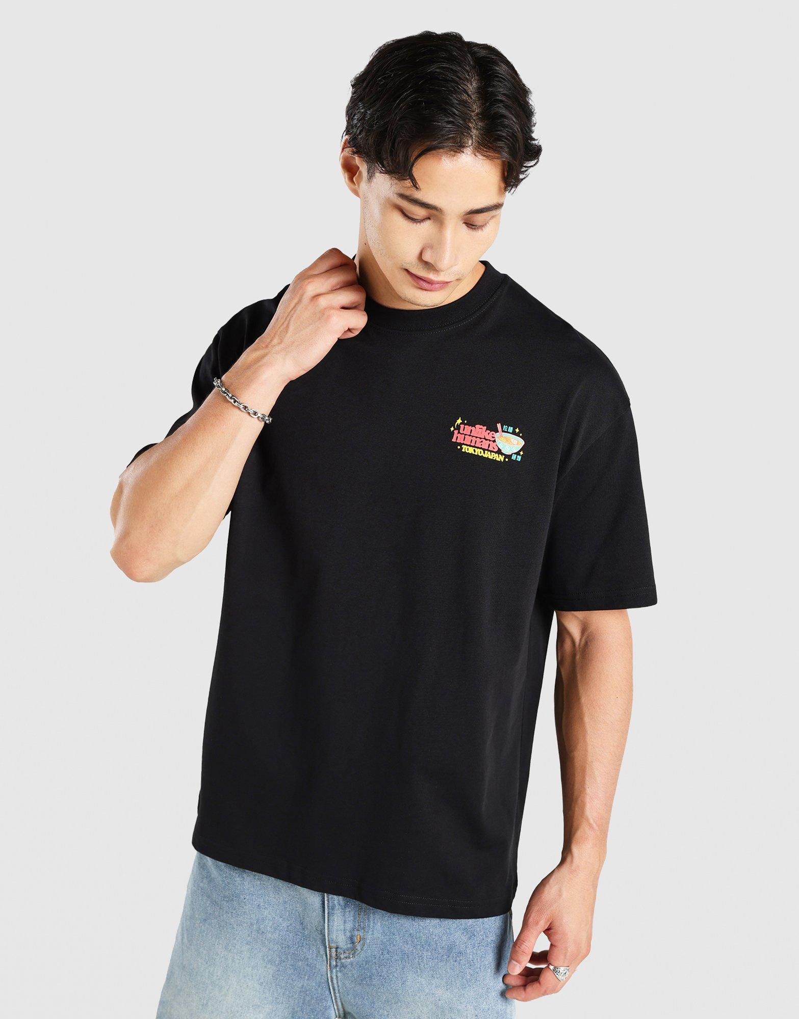 Black Unlike Humans Ramen T-Shirt - JD Sports Singapore