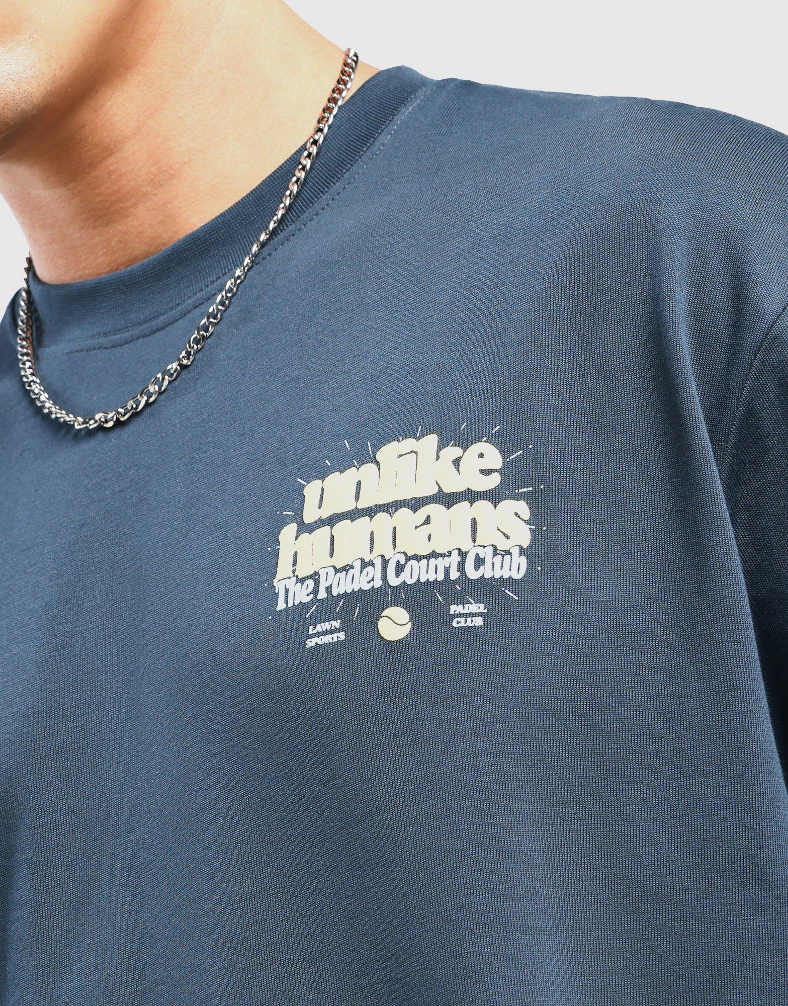 POWER ON PADEL LEAGUE ポロシャツ Blue Unlike Humans Padel T-Shirt - JD Sports Singapore