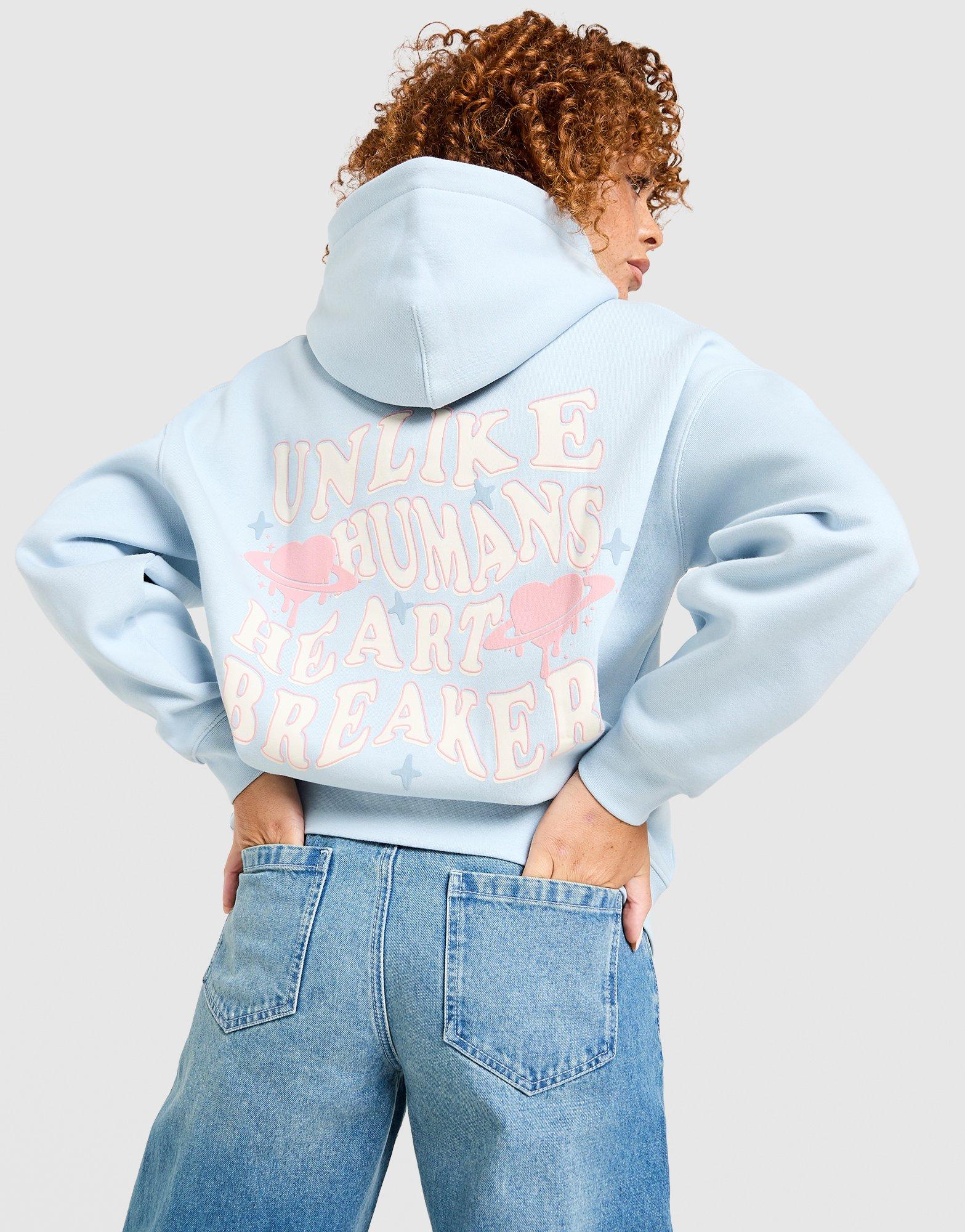 Blue Unlike Humans Wave Overhead Hoodie - JD Sports Singapore