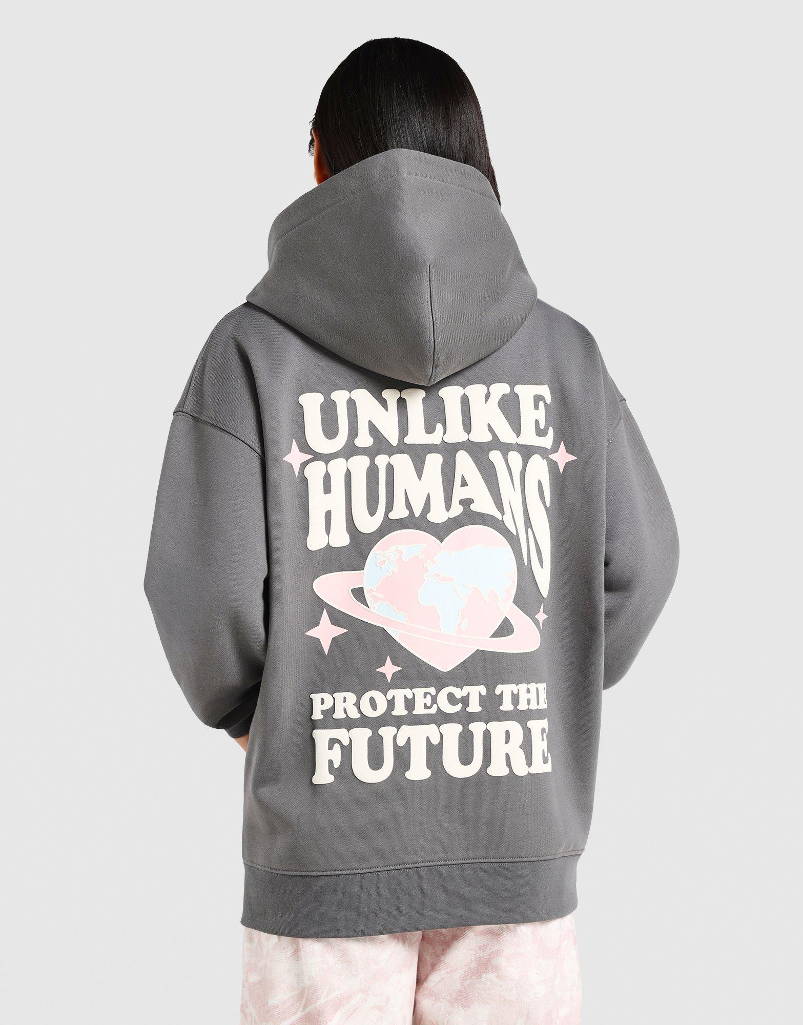 Grey Unlike Humans Protect Star Full-Zip Hoodie - JD Sports Singapore