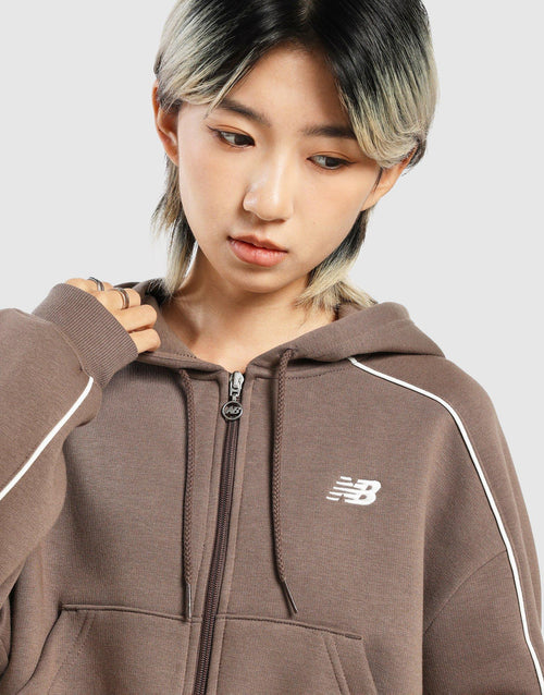 Piping Full‑Zip Hoodie