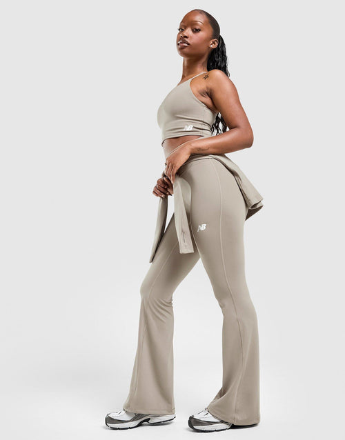 Logo U-Seam Flared Leggings