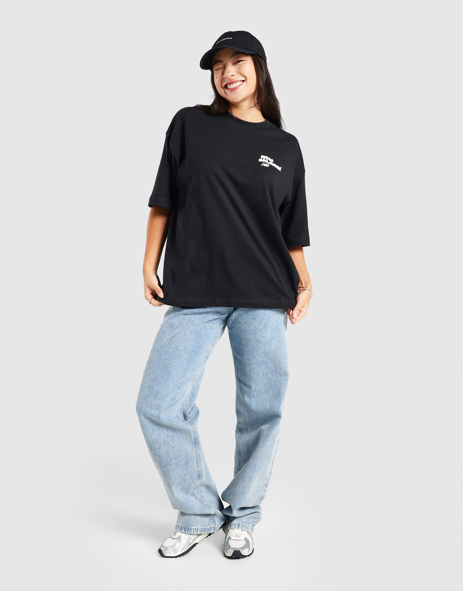 Black New Balance 9060 Wavy Oversized T-Shirt - JD Sports Singapore