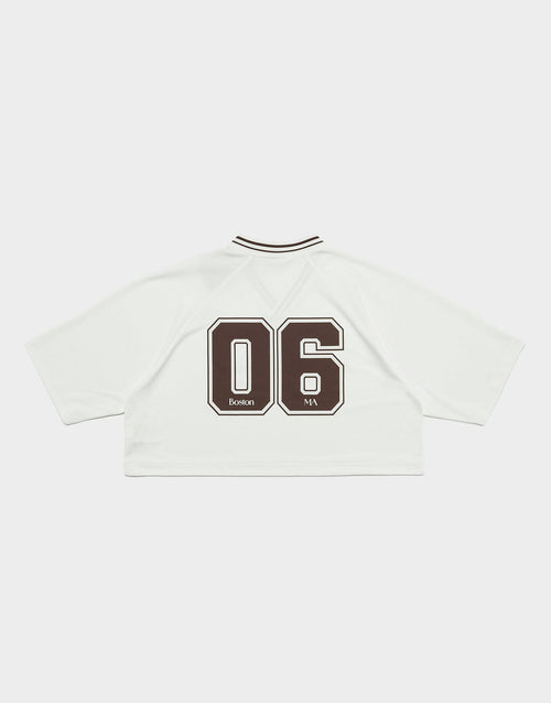 Crop Rib Sport Jersey Short Sleeve Top