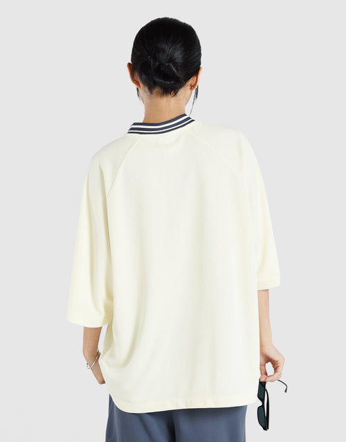 Rib Sport Jersey Short Sleeve Top