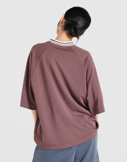 Rib Sport Jersey Short Sleeve Top