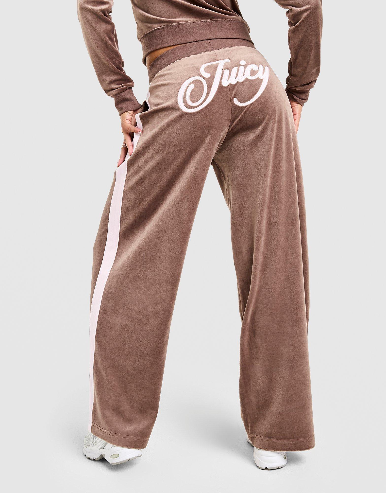 Brown Juicy Couture Script Velour Track Top - JD Sports Singapore