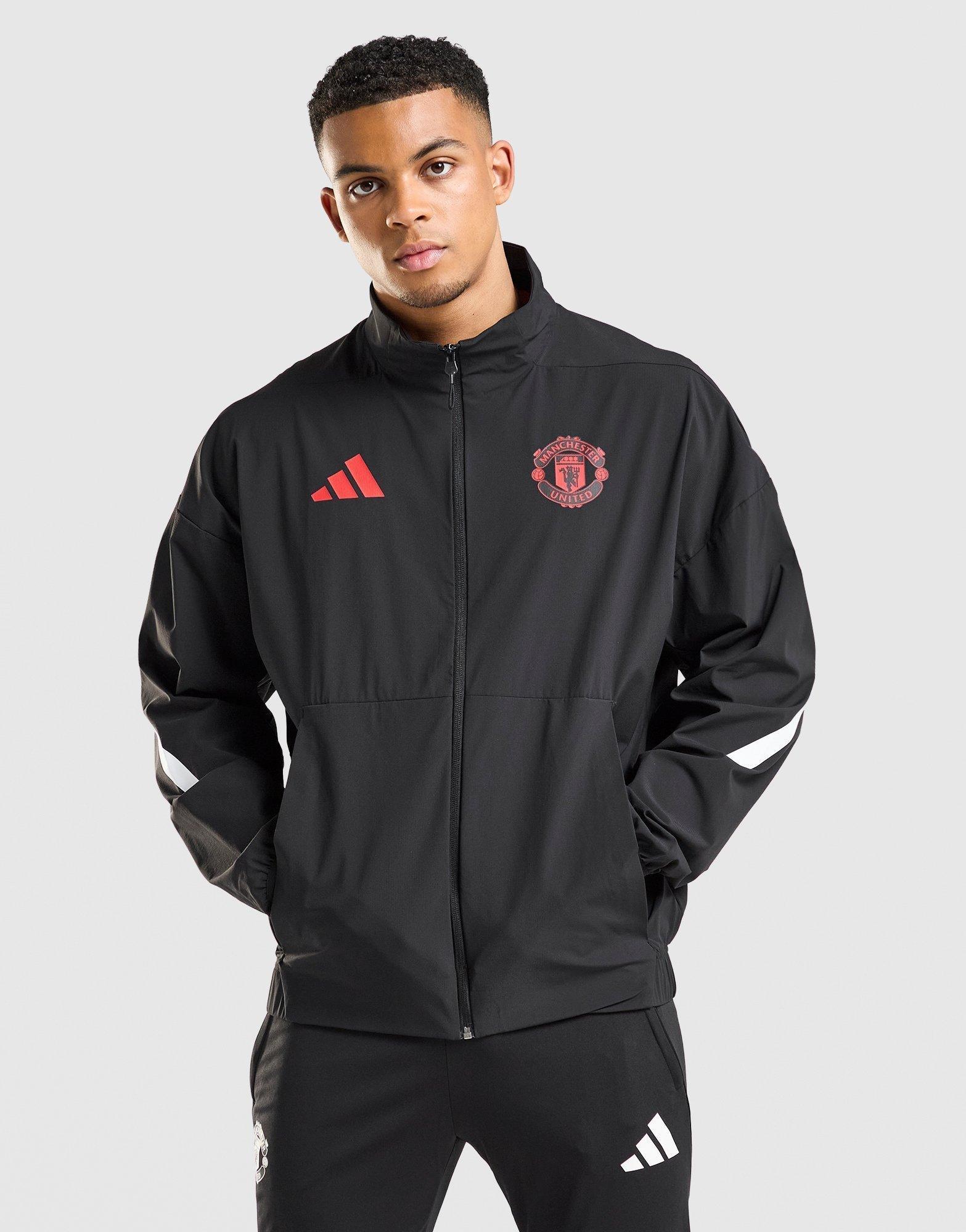 Black adidas Manchester United FC Anthem Jacket - JD Sports Singapore