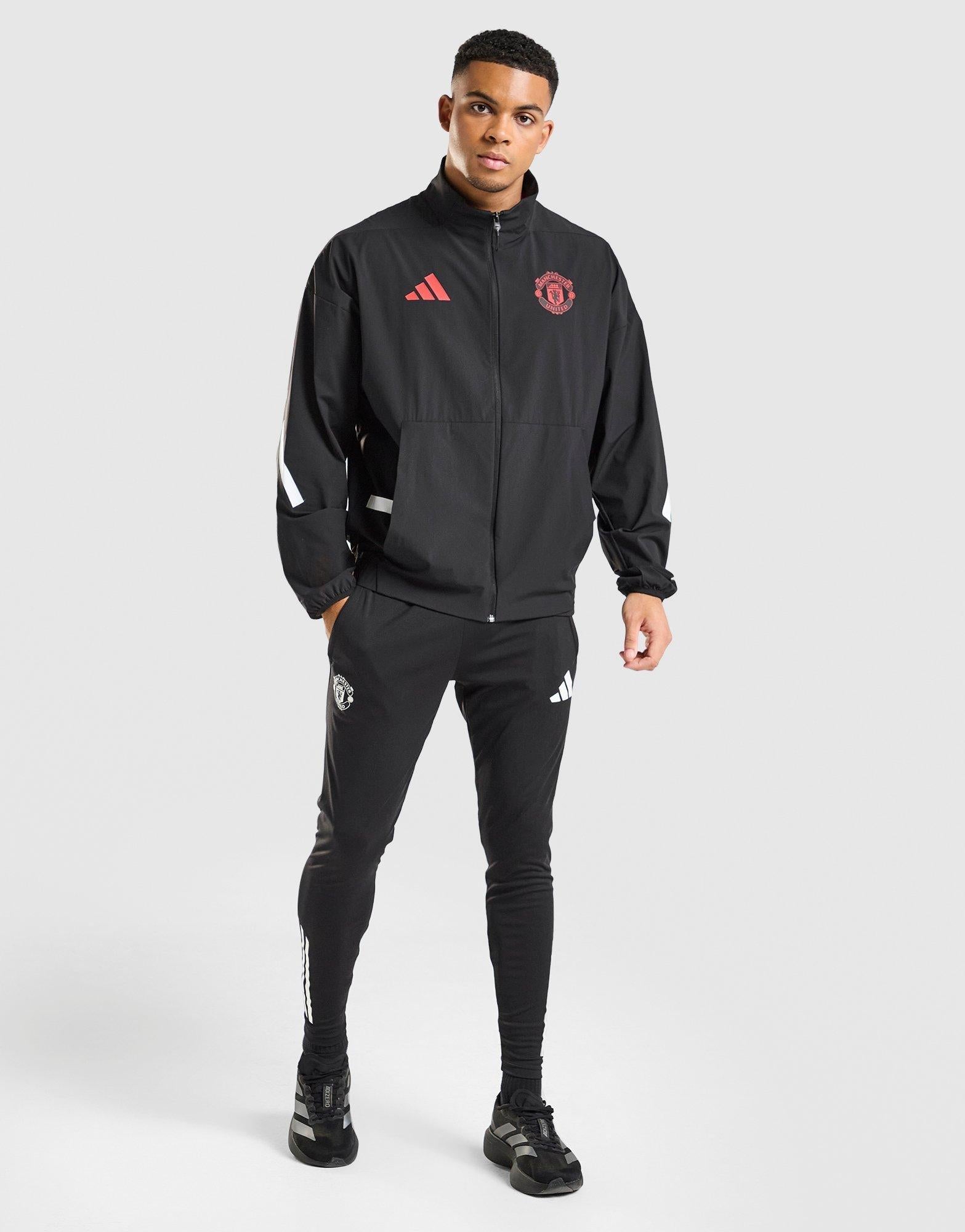 Black adidas Manchester United FC Anthem Jacket - JD Sports Singapore