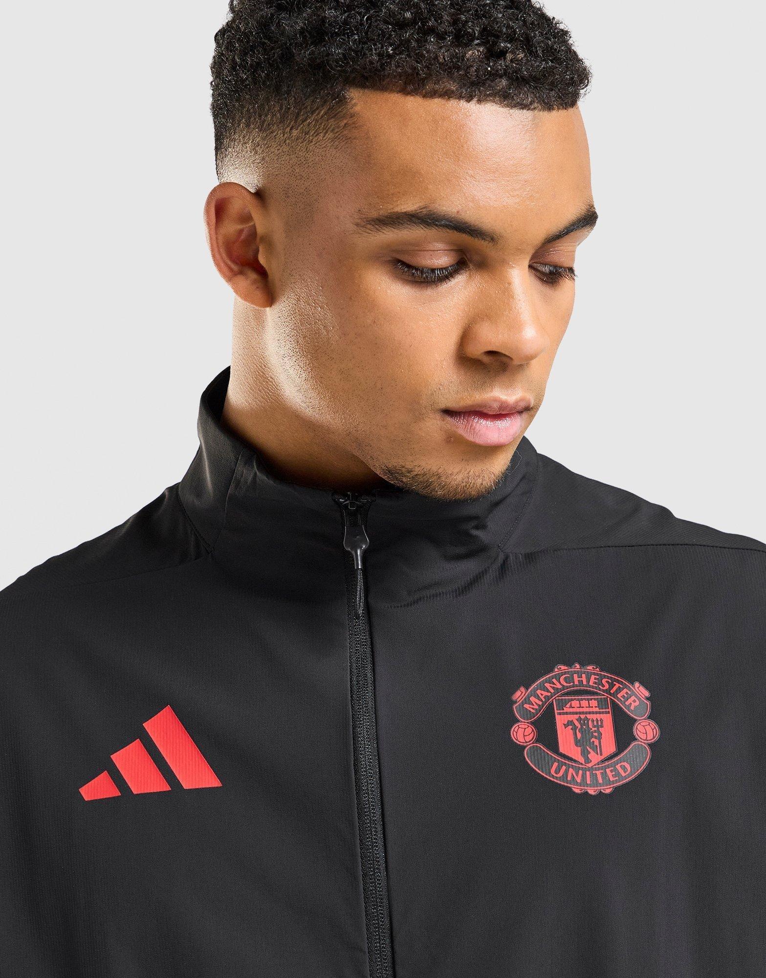 Black adidas Manchester United FC Anthem Jacket - JD Sports Singapore