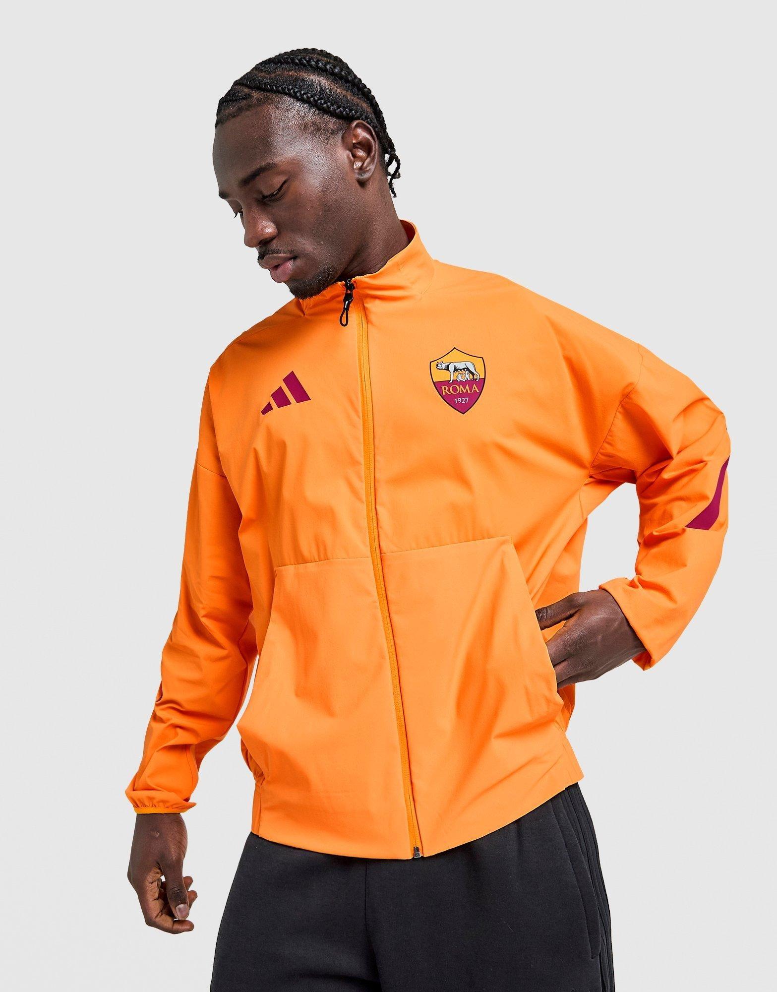 Orange adidas AS Roma Anthem Jacket - JD Sports Singapore